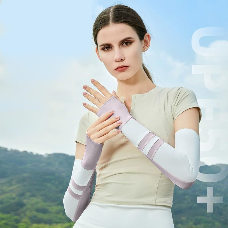 PALAY® Hand Cover Arm Sleeves for Women UV Protection Summer UPF 50 Sun Gloves Bike Golf Hiking Driving Quick Dry Breathable 3 PCS PALAY® Hand Cover Arm Sleeves for Women UV Protection Summer UPF 50 Sun Gloves Bike Golf Hiking Driving Quick Dry Breathable 3 PCS